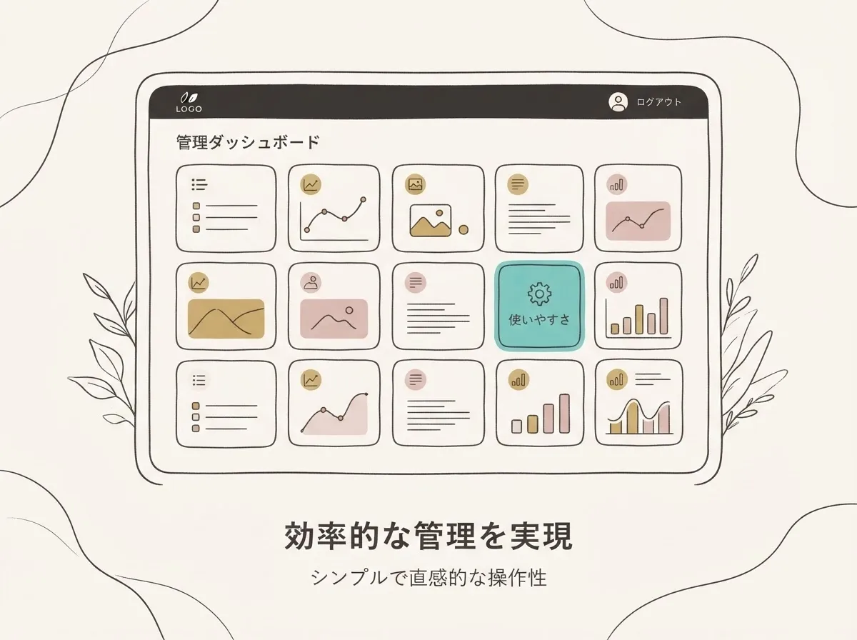 ご自身で更新できる管理画面のイメージ図